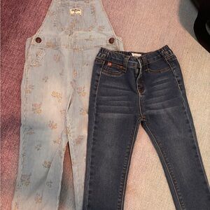 Osh Kosh overalls and Hudson Jeans size 4T